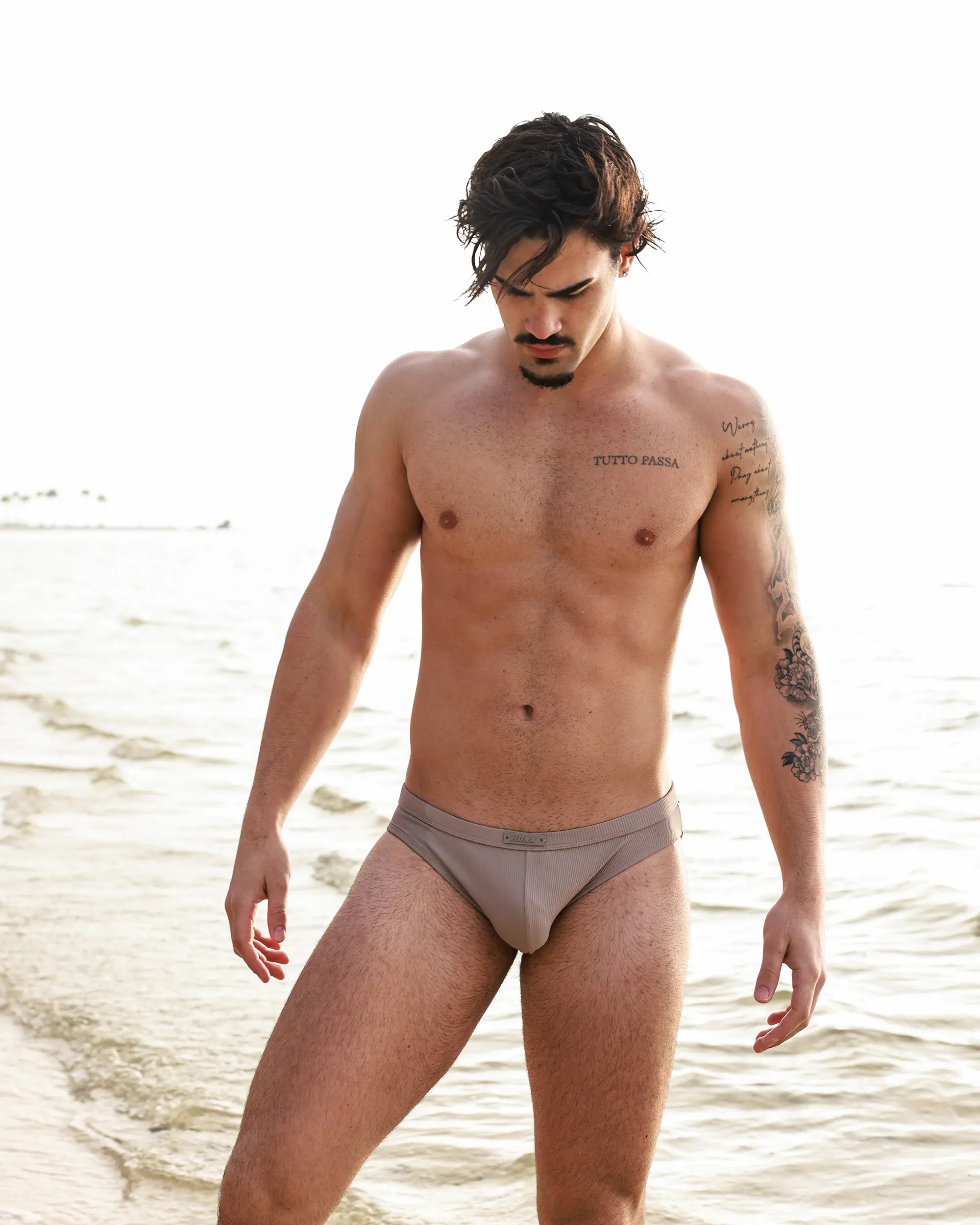 Driftwood Ribbed Swim Brief - Image 5
